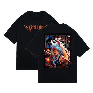 Kitsune Samurai Oversized T-Shirt